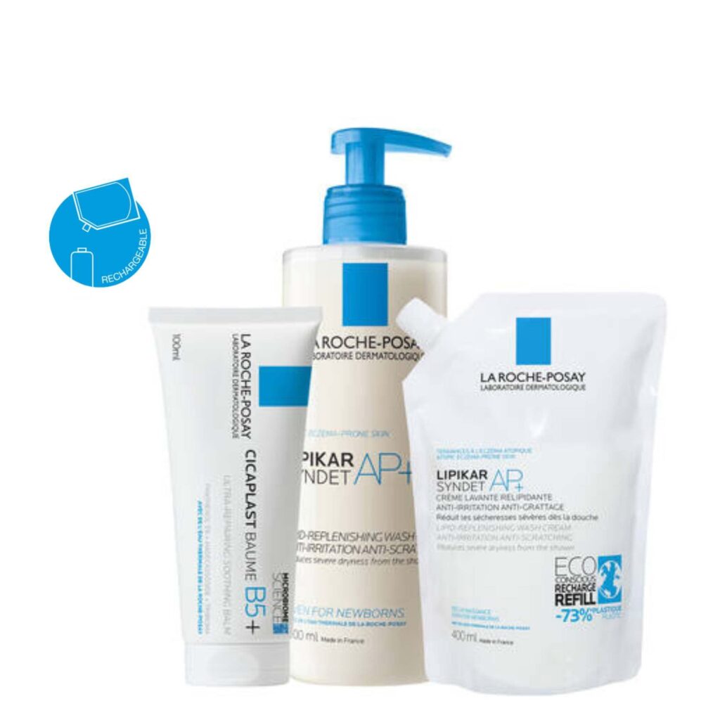 ROUTINE CICAPLAST BAUME B5+, LIPIKAR SYNDET AP+ ET SON ECO-RECHARGE